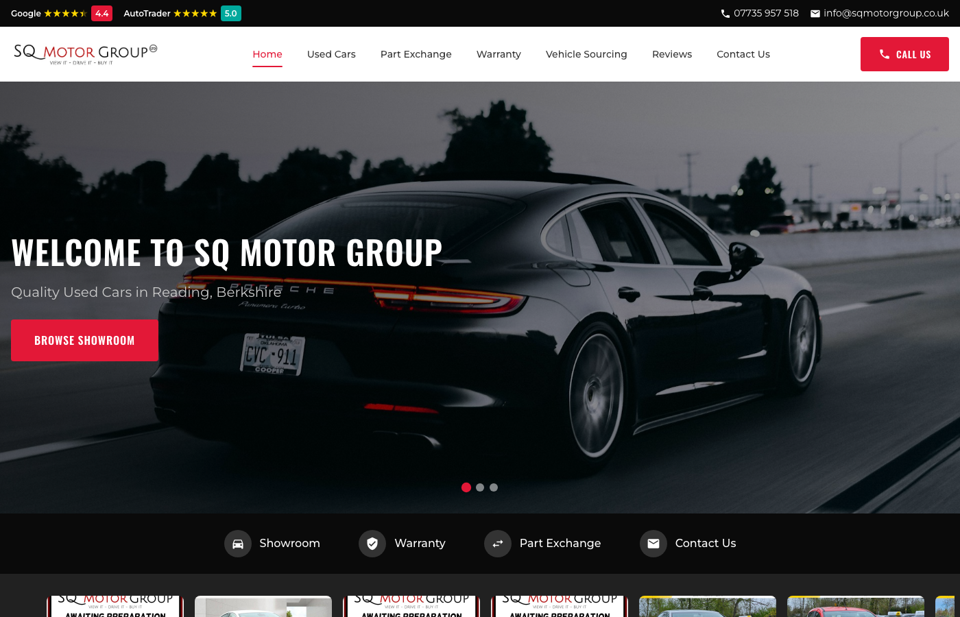 SQ Motor Group website